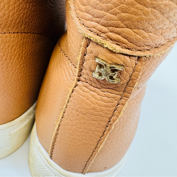 Sam Edelman Pence Leather High-Top Shearling Trim Sneakers Brown sz 8 - Picture 7 of 15